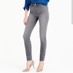 J.crew 10” High-Rise Toothpick Gray Jeans Size 28